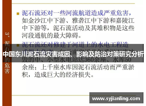 中国东川泥石流灾害成因、影响及防治对策研究分析